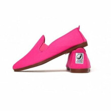 (Florescent Pink, EURO SIZE 42) Women'S Ladies Mens Javer Flossy Style Espadrilles Plimsolls Flat Shoes Pumps