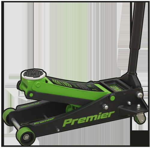Sealey Trolley Jack 3 Tonne Low Profile Rocket Lift Green 2