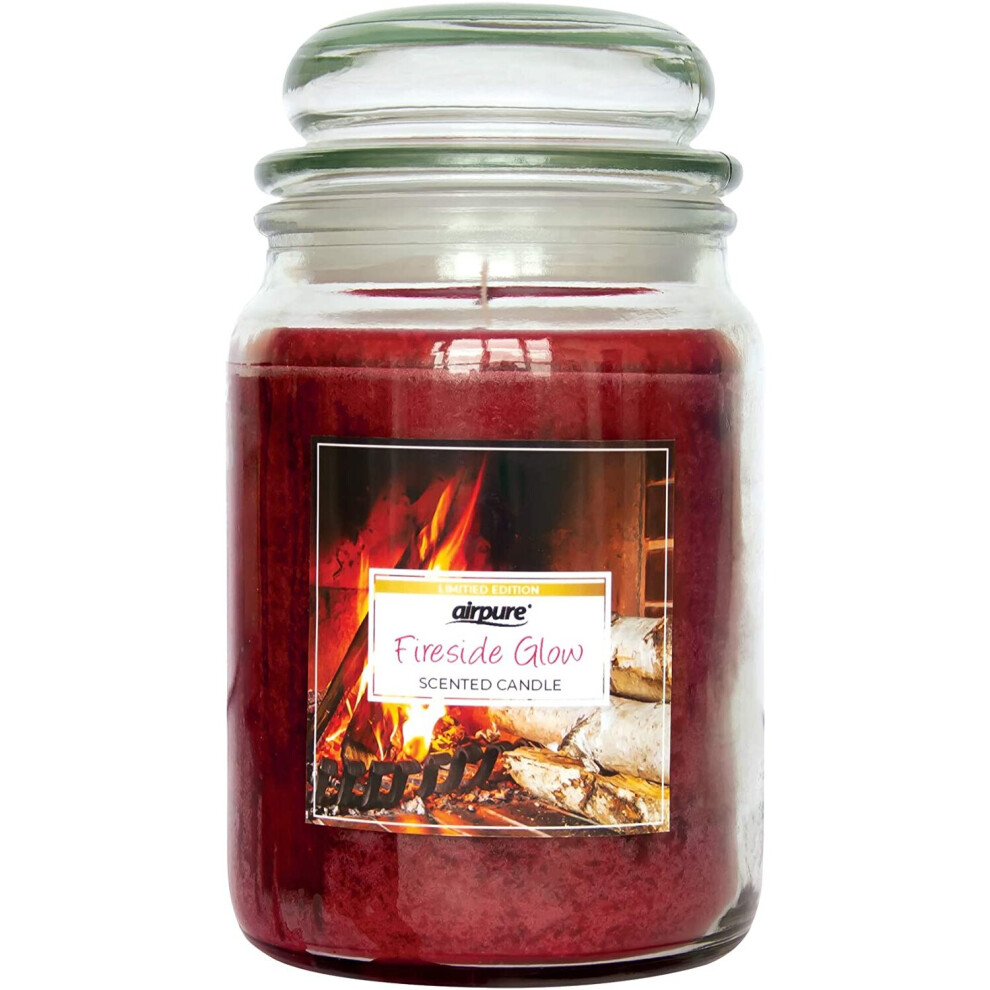 Airpure Candle Fireside Glow 510G 75-90Hr Burn Time Warm And Homey Fragrance