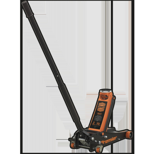 Sealey Trolley Jack 3 Tonne Low Profile Rocket Lift Orange 1