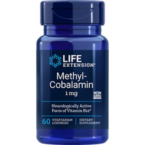 Life Extension, Βιταμίνη B12 Μεθυλοκबαλάμι, 1 mg, 60 Βοτανικά Λοζένια