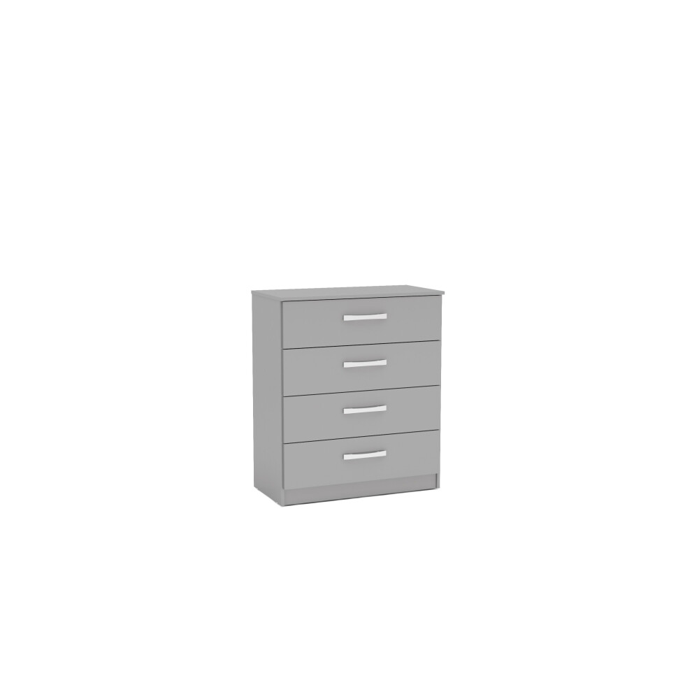 Birlea Lynx Grey Gloss 4 Drawer Chest