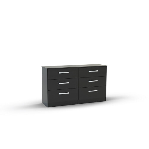 Birlea Birlea Lynx Black Gloss 6 Drawer Chest 2