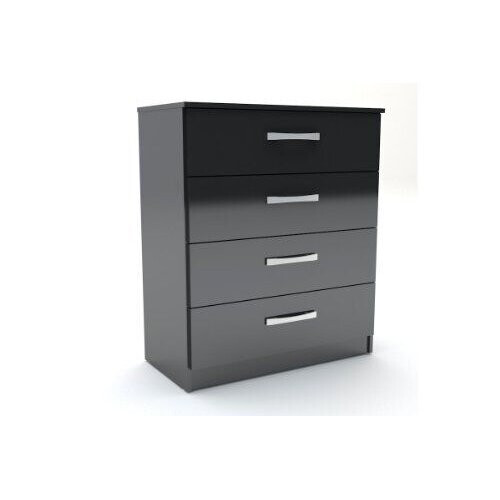 Birlea Birlea Lynx Black Gloss 4 Drawer Chest 2