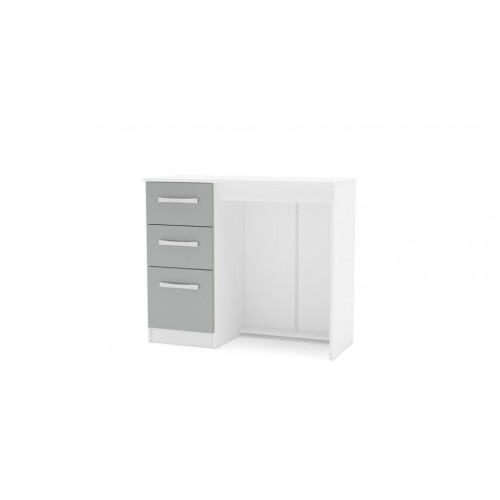 Birlea Birlea Lynx White & Grey Gloss 2 Drawer Dressing Table