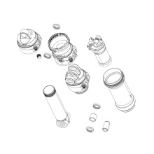 (8 X 24.0, One Colour) RockShox Spare Rear Shock 3 Pieces 1/2 Inch Mounting Hardware