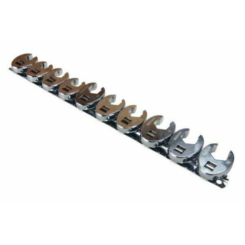 us pro US PRO 2054 Tools 10pc Metric Crowfoot 3/8" Drive Spanner Socket Set On Rail 2