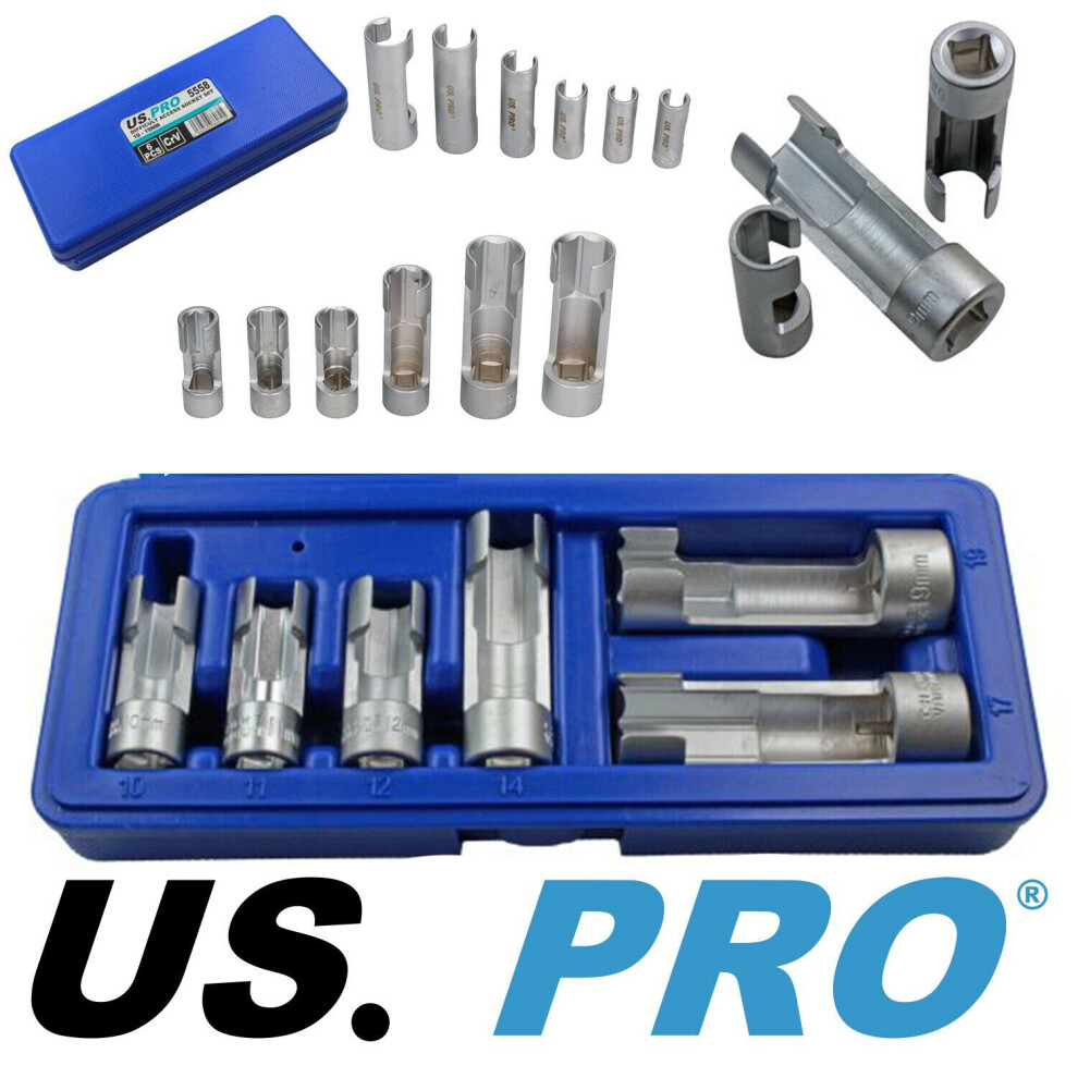 Us Pro 6Pc Difficult Access Sockets 3/8 + 1/2" Drive 10Mm-19Mm - Abs Sensor