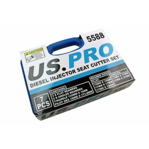 us pro US PRO Tools 7pc Diesel Engine Injector Seat Cutter  Cutting Tool Pilot Key 5588 2