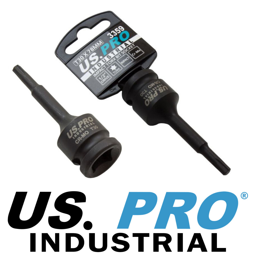 Us Pro Industrial 1/2" Dr Impact Torx Bit Socket T30 X 78Mm New 3359 - Image 3