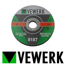 VEWERK 10 Pack of 115 X 1.2 X 22MM Stone Cutting Discs 8187