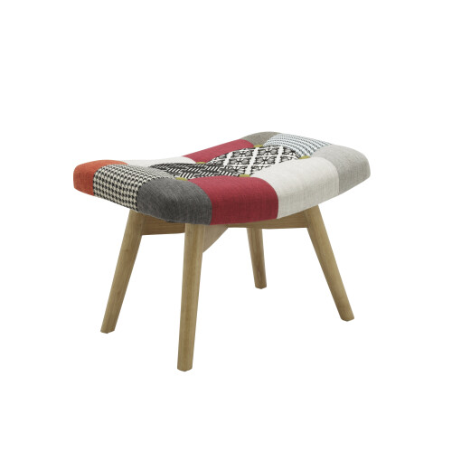Birlea Birlea Sloane Multicolour Patchwork Upholstered Stool