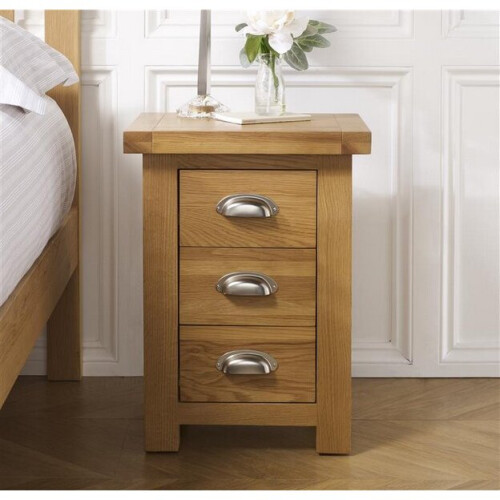 Birlea Woburn Small 3 Drawer Bedside Oak 1