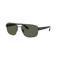 Ray-Ban RB3663 004/58 Shiny Gunmetal/Polarised Green Sunglasses