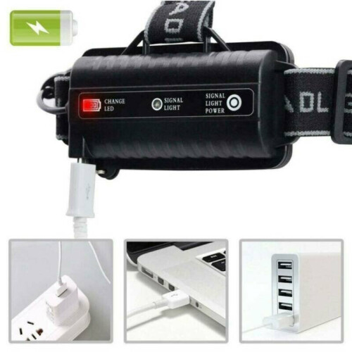 3 T6 LED 2 XPE LED Headlamp Rechargeable Head Torch Flashlight Lamp Headlight 2