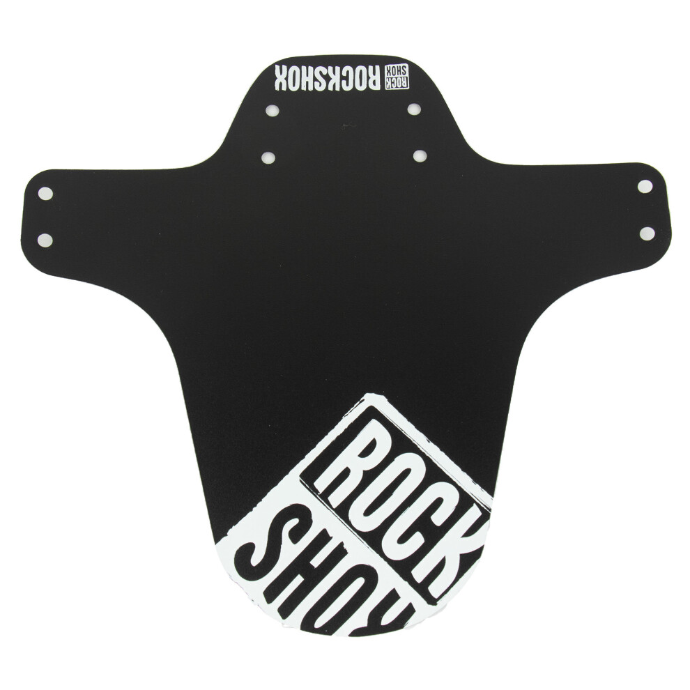 (One Size, White Distressed Logo Print) RockShox Universal MTB Fender