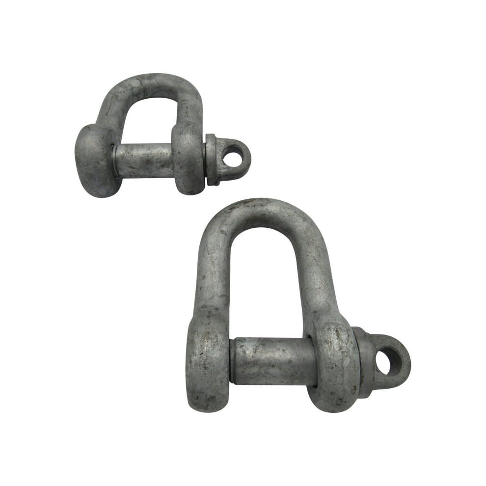 X2 0.75 Ton Galvanised Large Dee Shackle With Screw Pin - 750Kg 600988499591