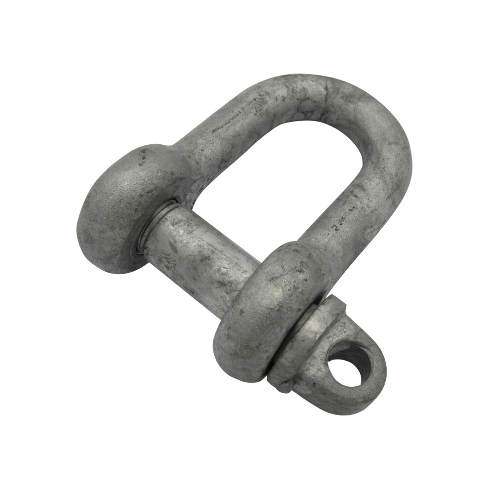 3 Ton Galvanised Large Dee Shackle With Screw Pin - 3000Kg Galv Lifting Towing Tested High Tensile 600988499621