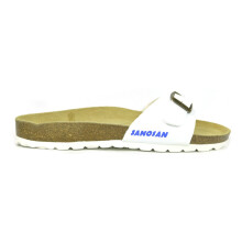 (4) Sanosan Malaga Sano Flor White Womens Designer Mule Sandals