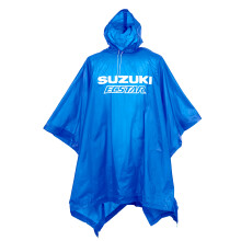 Official Suzuki Ecstar Rain Poncho Blue Motorcycle Waterproof Raincoat