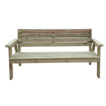 (7ft, Light Green) Bench Wooden Outdoor Garden Fence Seating With Back Support Consilium
