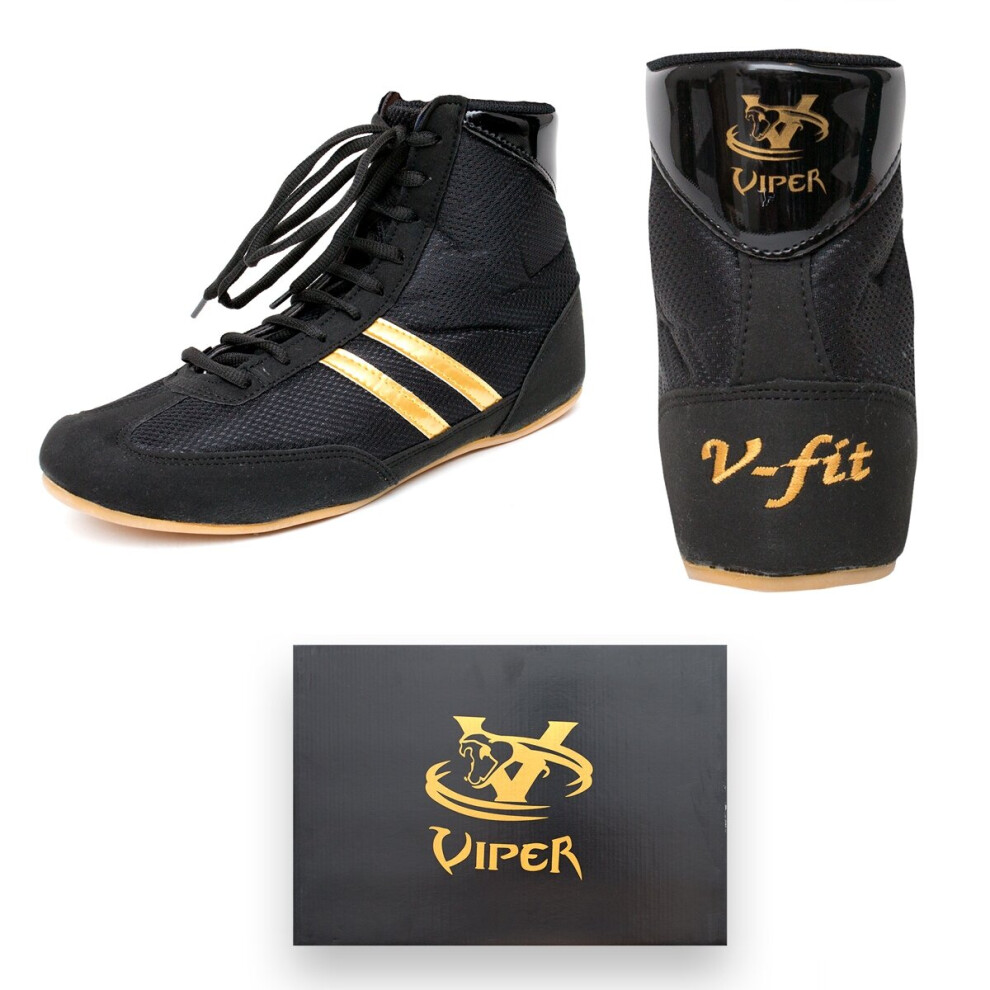 (Black/Gold, 3 (Children's)) Sab MCR LTD Boxing Boots, Footwear Mens/Kids