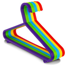 (Multi-Colour) 40Pc Kids Plastic Hangers Clothes Cloth Plastic Coat Hangers - With Lips For Boys Girls Clothes Dress - Organise Children Clothes Wardrobe Closet