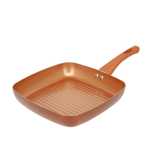 URBN-CHEF (24cm) Forged Aluminium Ceramic Coated Griddle Pan