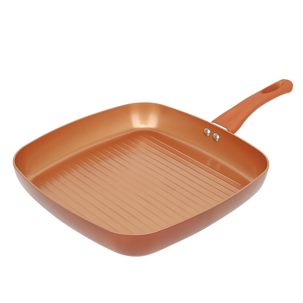 (28cm) Forged Aluminium Ceramic Coated Griddle Pan