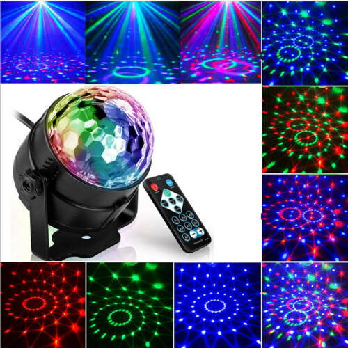 Ranpo Ηχητική ενεργοποιημένη μπάλα ντίσκο LED Stage Lights RGB Projector Party Lamp