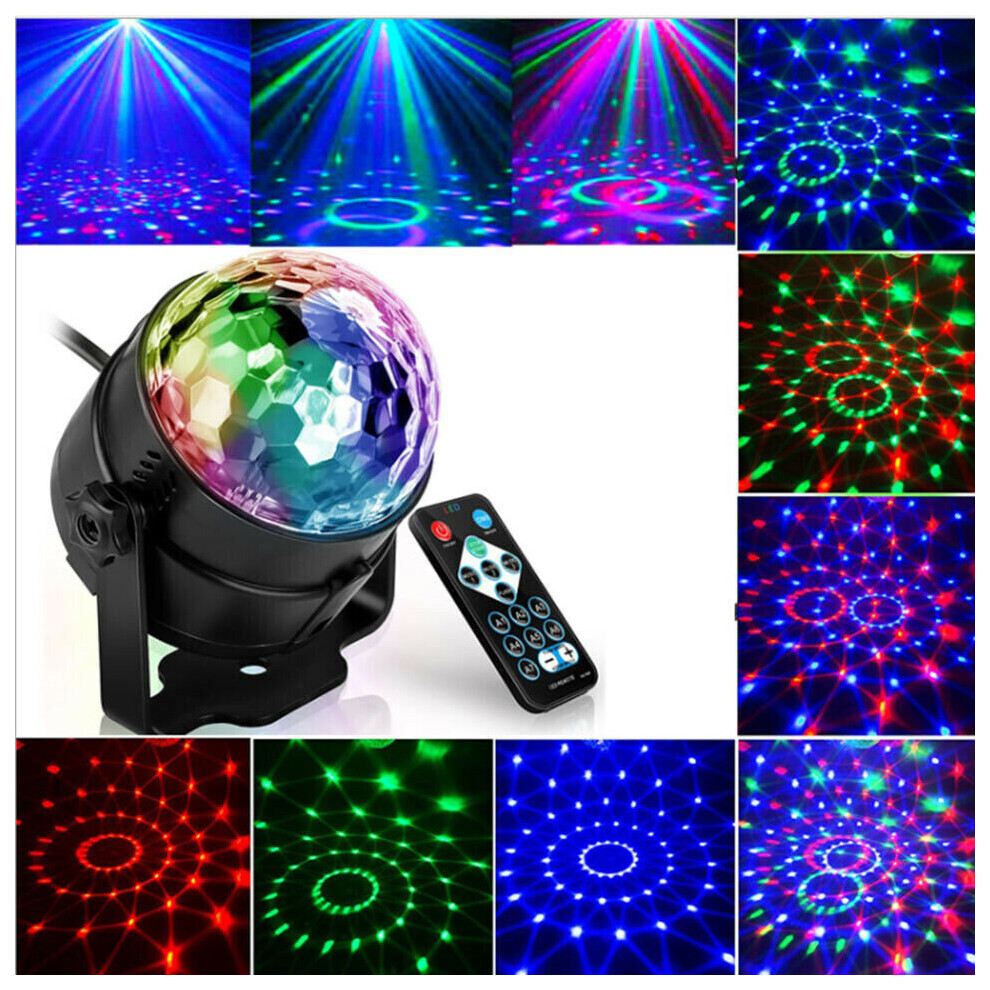 Ranpo Sound Activated Disco Ball Led Stage Lights Rgb Projector Party Lamp