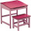 Premier Housewares Childrens Table Chair Set Strong Durable Hinge Lid Desk Rectangular Pink 1