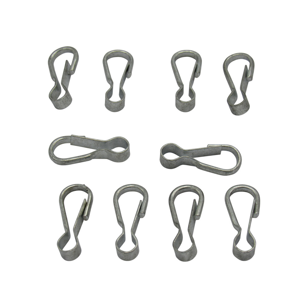 Zinc Plated Simplex Hooks 70Mm X10 (Dog Clip Lanyards Camping Craft) 600988498358