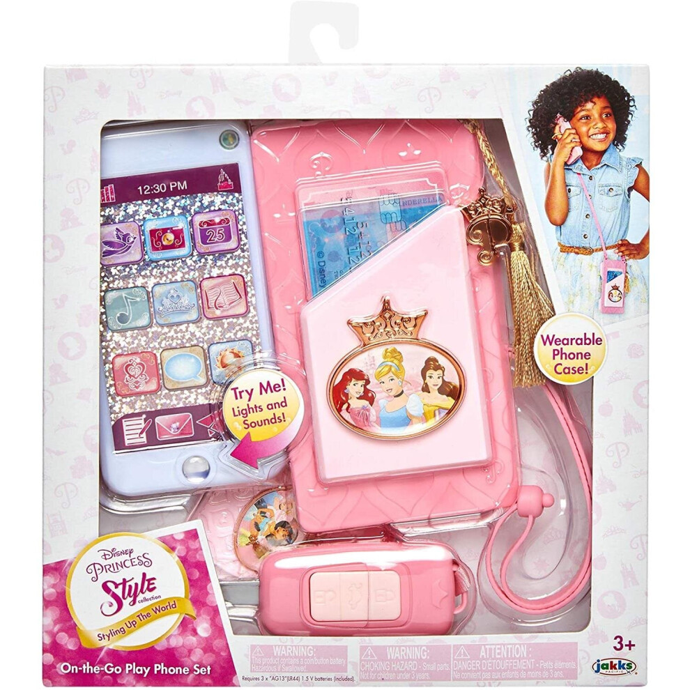 Disney Princess Style Collection Cross Body Purse and Play Phone, Pink 