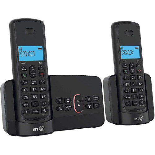 British Telecom Home Phone with Nuisance Call Blocking Answer Machine Twin Handset