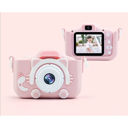 (Pink Cat) Kids Camera for Girl and Boy Digital Dual Camera on OnBuy