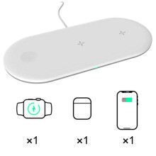 3in1 Wireless Charger Charging Dock Station For iPhone/ Android/ iWatch