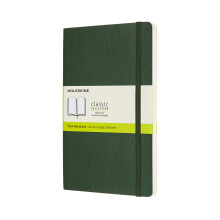 Moleskine Large Plain Softcover Notebook - Myrtle Green, Premium Paper Journal for Notes and Sketches
