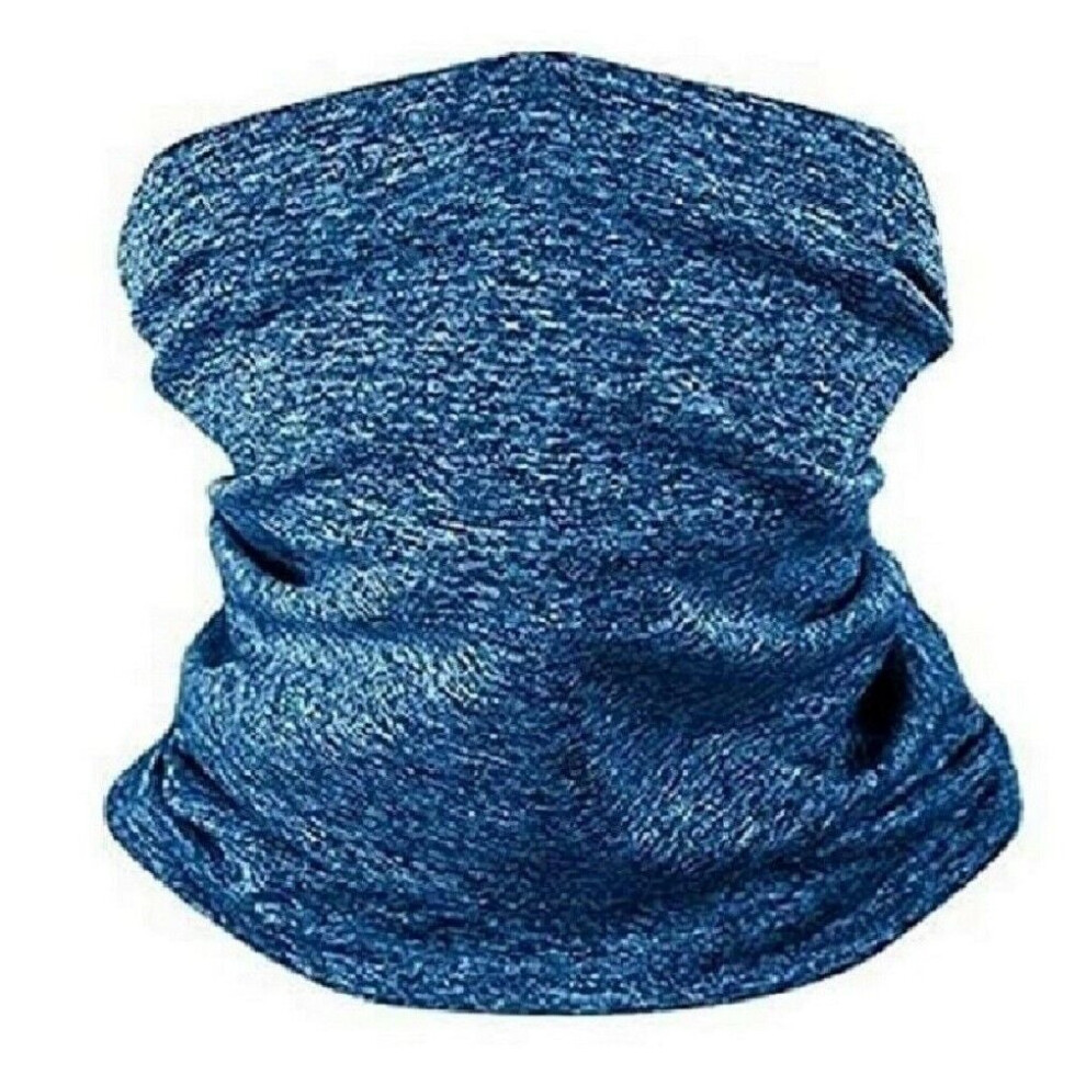 (Blue) Unisex Multifunctional Headwear Bandana Scarf Elastic Tube Magic Headband Neck Gaiter Balaclava Snood Face Covering Mask Uv Residence With 15 F Blue 5060747692437