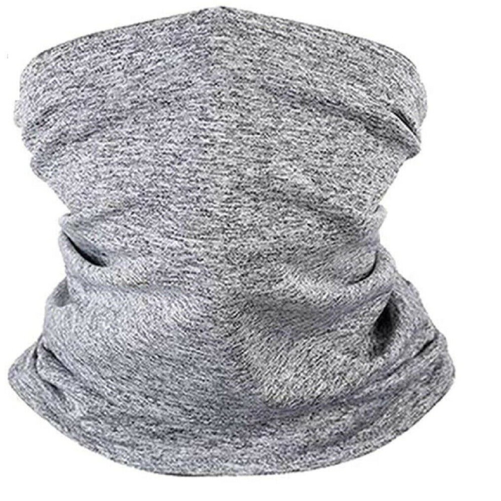 (Grey) Unisex Multifunctional Headwear Bandana Scarf Elastic Tube Magic Headband Neck Gaiter Balaclava Snood Face Covering Mask Uv Residence With 15 F Grey 5060747692444