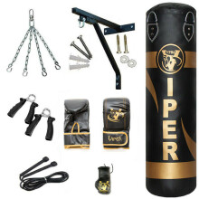 Sab MCR Boxing Punchbag 5ft Gloves Bracket Chain Heavy Filled Training