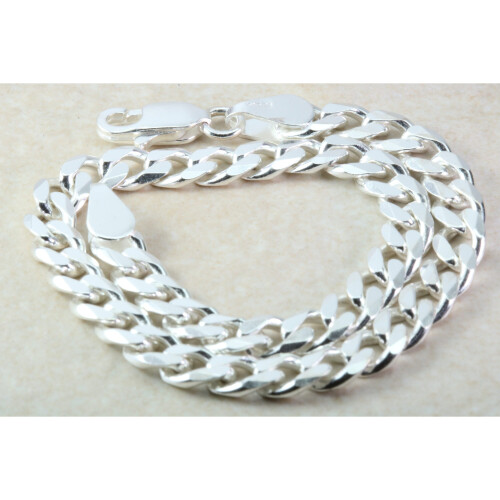 Sterling Silver Heavy Curb Bracelet