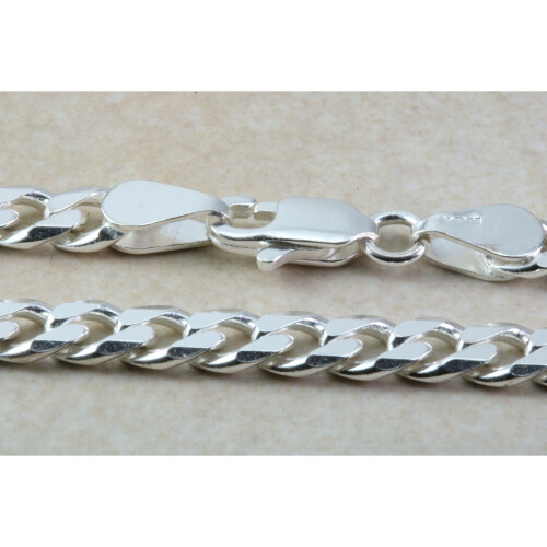Sterling Silver Heavy Curb Bracelet 2