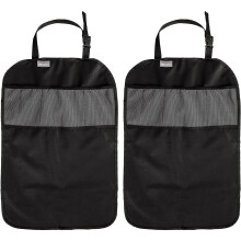 Kick Mat Car Seat Protectors with 3 Mesh Pockets, Set of 2