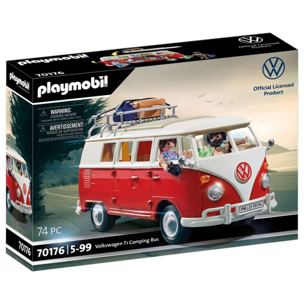 Playmobil 70176 Volkswagen T1 Camping Bus Playset For Children 5 Years+