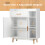Costway Kitchen Wooden Storage Cabinet Shelves Free Standing Cupboard 7