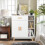 Costway Kitchen Wooden Storage Cabinet Shelves Free Standing Cupboard 3