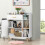 Costway Kitchen Wooden Storage Cabinet Shelves Free Standing Cupboard 4