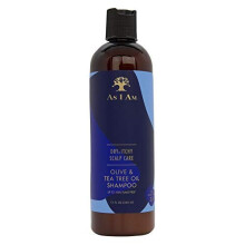 As I Am Dry & Itchy Scalp Care Shampoo - 12 ounce - Fights Dandruff and Seborrheic Dermatitis - Enriched with Zinc Pyrithione, Olive Oil, and Tea Tree