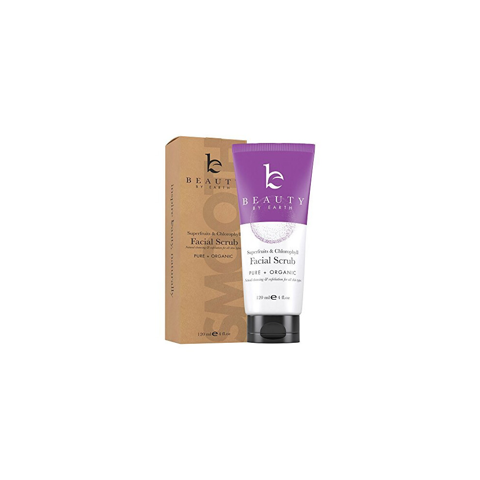 Face Scrub Exfoliating Face Wash - With Organic Aloe Vera, Gel Face Cleanser & Pore Exfoliator for Women & Men, Facial Scrub Microdermabrasion, Vegan